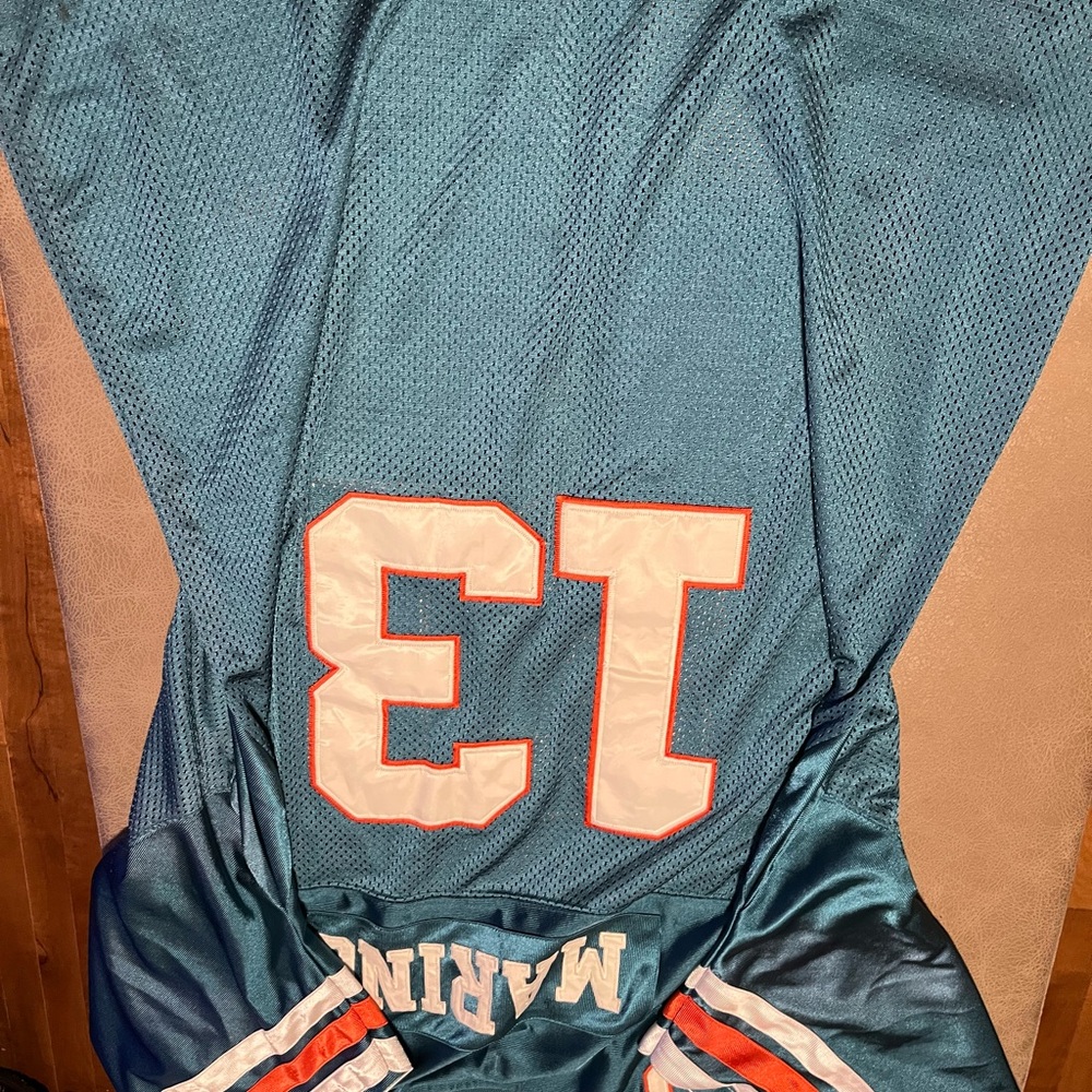 Dan Marino Teal Football Jersey with Number 13 a vintage jersey - Picture 12 of 14
